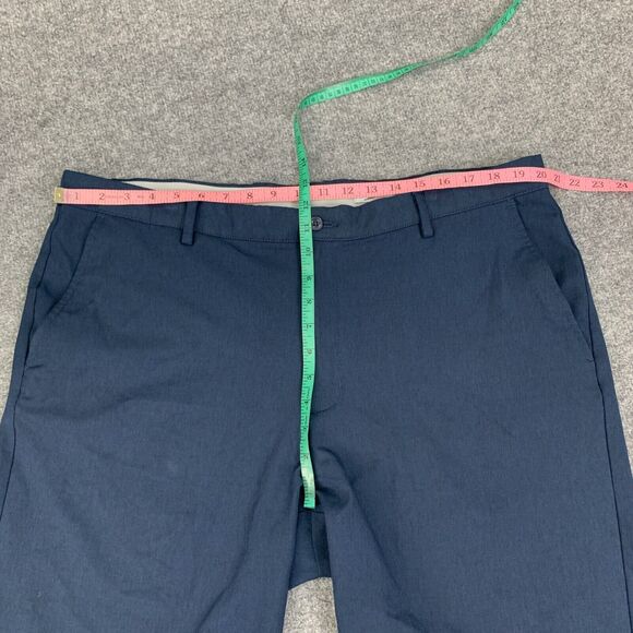 Greg Norman Shorts Mens 40 Navy Flat Front Performance Golf Chino Athleisure - Picture 6 of 14